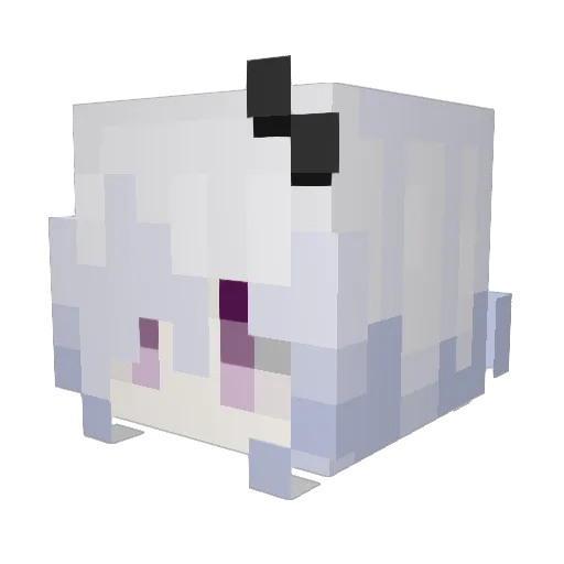 Baeki_o Minecraft avatar head, 3D render