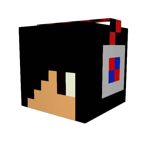 Baekim Minecraft avatar head, 3D render