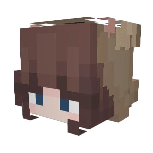 Baerchen_Love Minecraft avatar head, 3D render