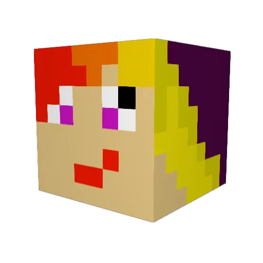 Baercho Minecraft avatar head, 3D render
