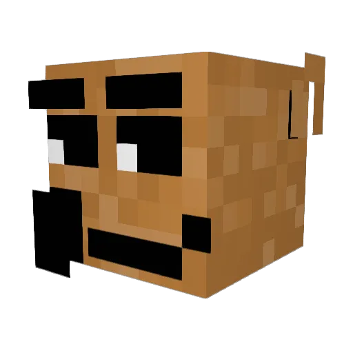 Baerli_ Minecraft avatar head, 3D render