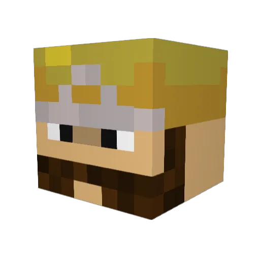 Baesaber Minecraft avatar head, 3D render