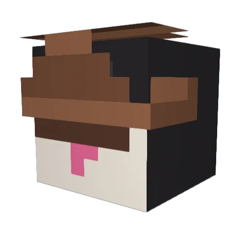 Baeseol Minecraft avatar head, 3D render