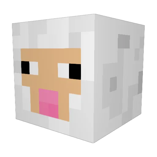 Baete Minecraft avatar head, 3D render