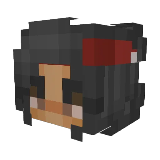 Baetyl Minecraft avatar head, 3D render