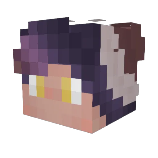 BafferMan Minecraft avatar head, 3D render