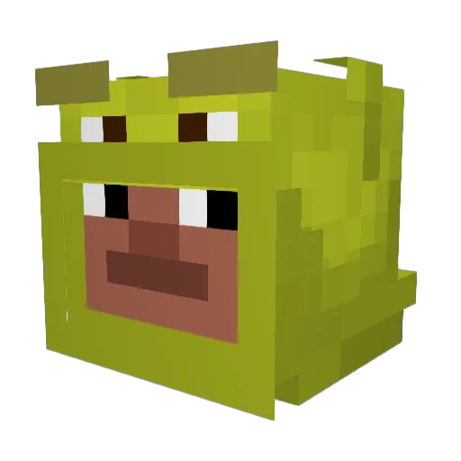 Baffl333 Minecraft avatar head, 3D render