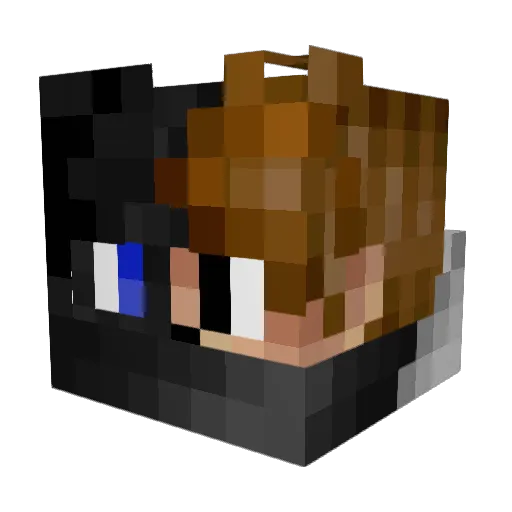 Bafiex Minecraft avatar head, 3D render