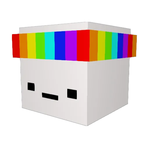 Baflego Minecraft avatar head, 3D render