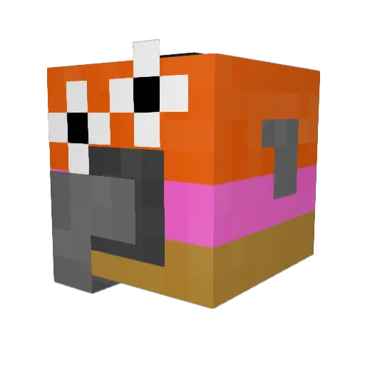 Bafo03 Minecraft avatar head, 3D render