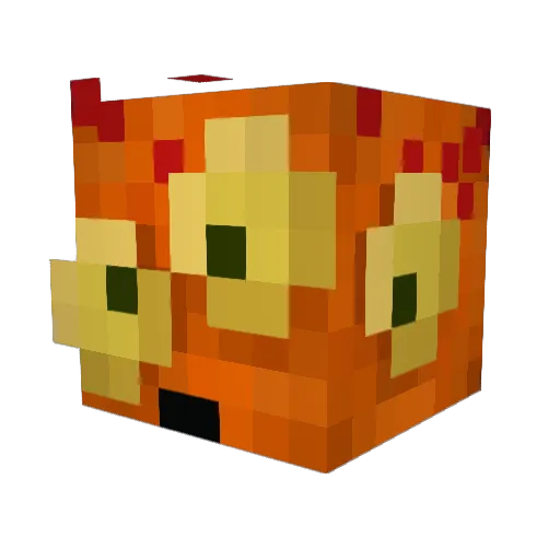 BagHead_ Minecraft avatar head, 3D render