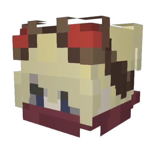 BagMan2211 Minecraft avatar head, 3D render