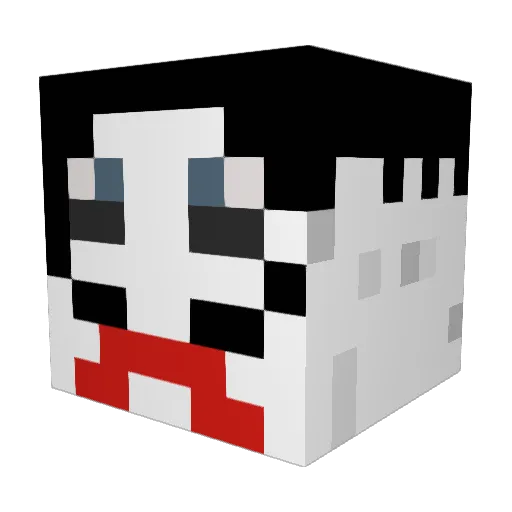 Bagabuns Minecraft avatar head, 3D render