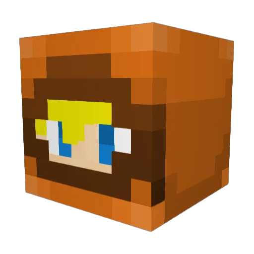 Bagel1607 Minecraft avatar head, 3D render