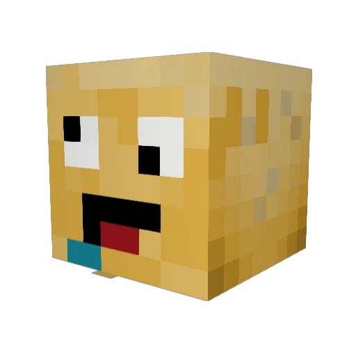 Bagel1818 Minecraft avatar head, 3D render