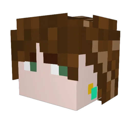Bagelis_ Minecraft avatar head, 3D render