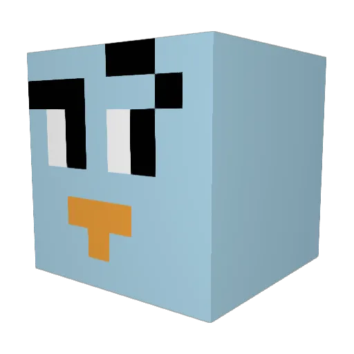 Bagels4153 Minecraft avatar head, 3D render