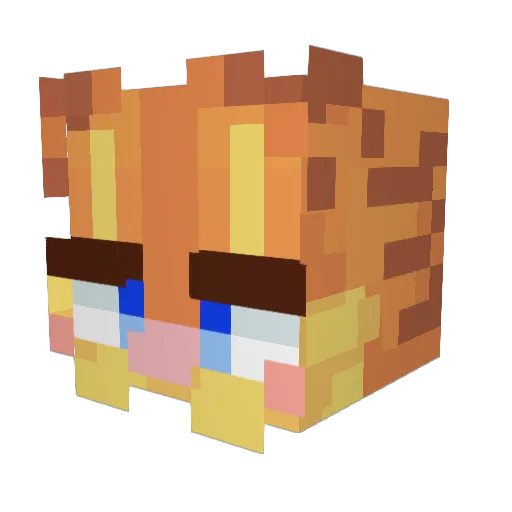 Bagels___ Minecraft avatar head, 3D render