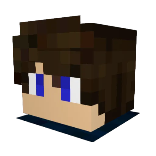 Baggie195 Minecraft avatar head, 3D render