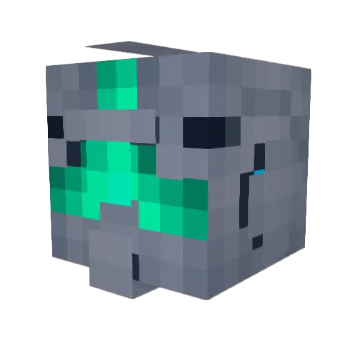 Bagginses_ Minecraft avatar head, 3D render
