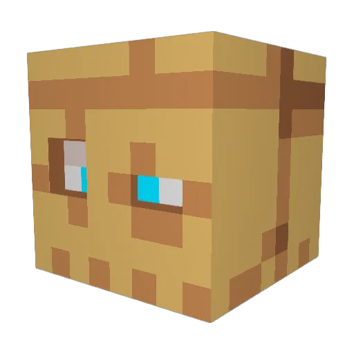 Baggyy Minecraft avatar head, 3D render