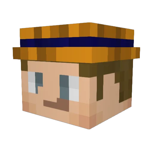 Baghdadio Minecraft avatar head, 3D render