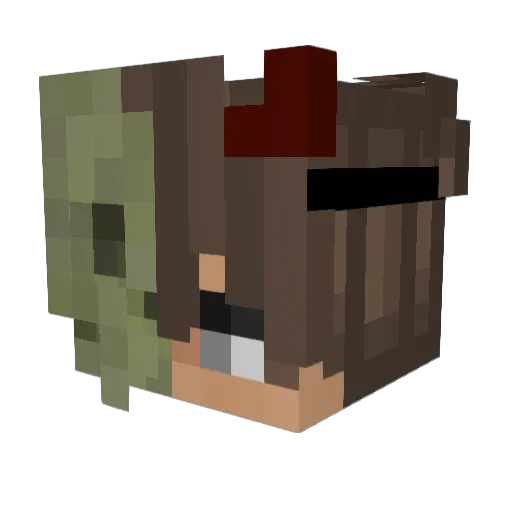 Bagheeraa_ Minecraft avatar head, 3D render
