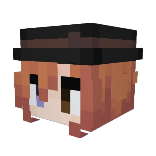 Baglare Minecraft avatar head, 3D render