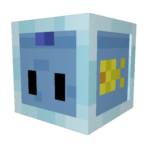 Bagoffish Minecraft avatar head, 3D render