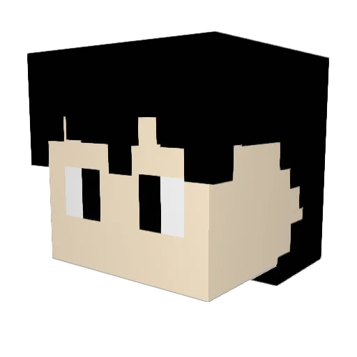 BagrielXD Minecraft avatar head, 3D render