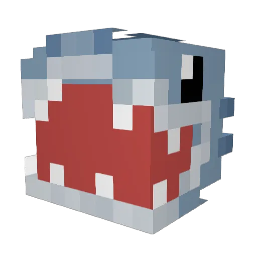 Baguira Minecraft avatar head, 3D render