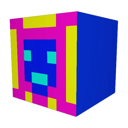 Bagwaman Minecraft avatar head, 3D render