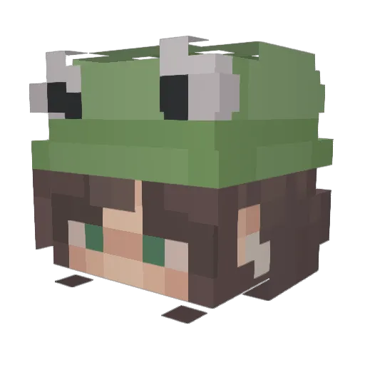 BahAimee Minecraft avatar head, 3D render