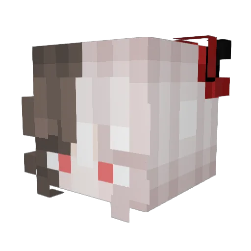 Bahama Minecraft avatar head, 3D render