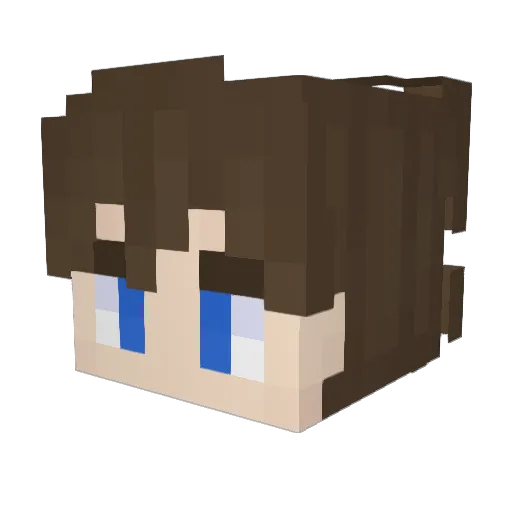 Baharek777 Minecraft avatar head, 3D render