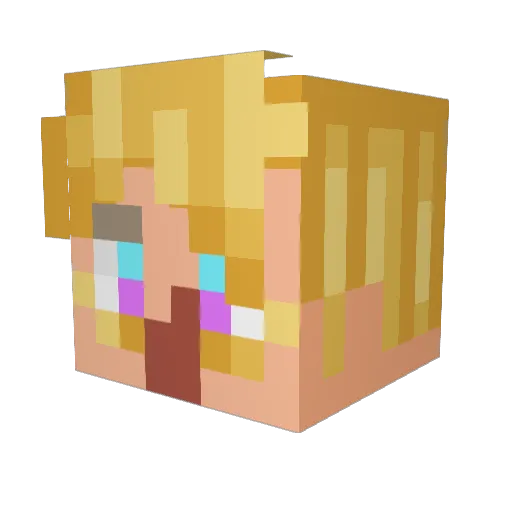 BahariBait Minecraft avatar head, 3D render