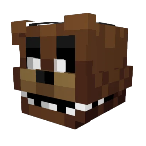 Bahemah Minecraft avatar head, 3D render