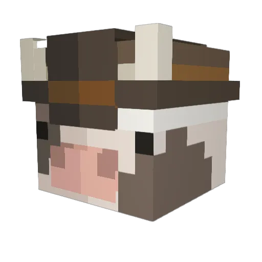 BahmBench Minecraft avatar head, 3D render