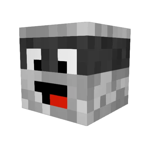 Bahnhofsklo Minecraft avatar head, 3D render