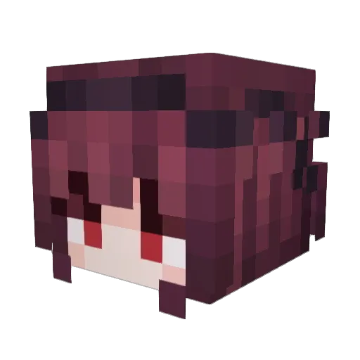 BaiKaQi Minecraft avatar head, 3D render