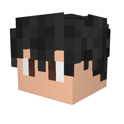 BaiLanJun Minecraft avatar head, 3D render