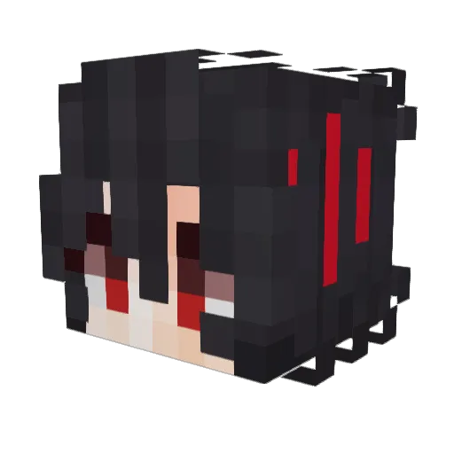 BaiMo2004 Minecraft avatar head, 3D render