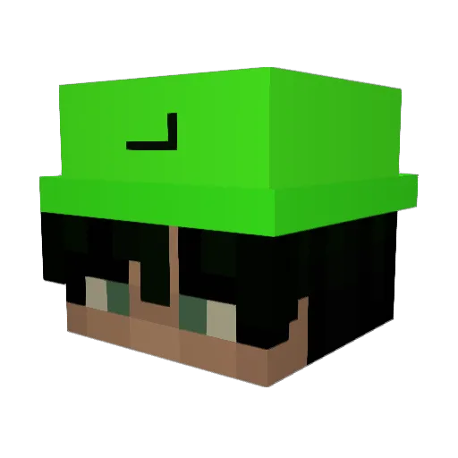 BaiShile Minecraft avatar head, 3D render