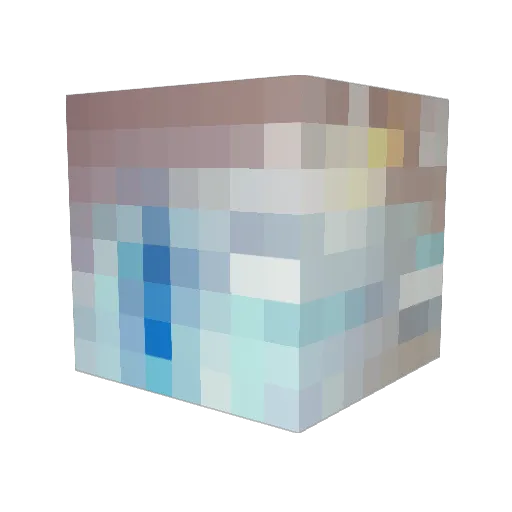 BaiSong818 Minecraft avatar head, 3D render