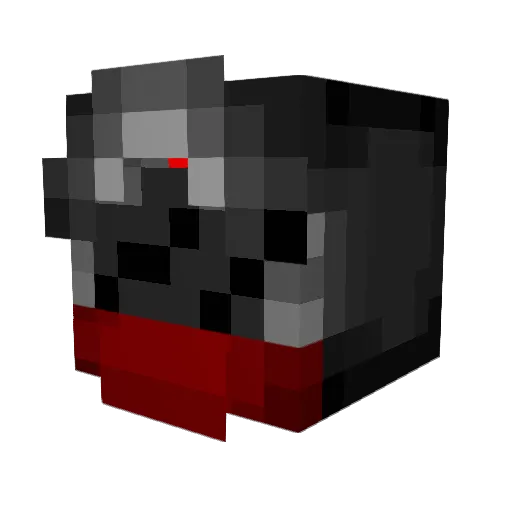BaiXiaoShi Minecraft avatar head, 3D render