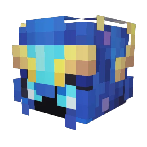 BaiYMa Minecraft avatar head, 3D render