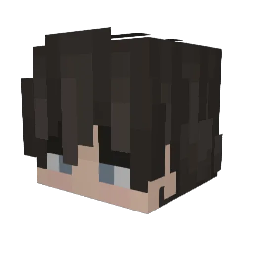 BaiYuXuan_ Minecraft avatar head, 3D render