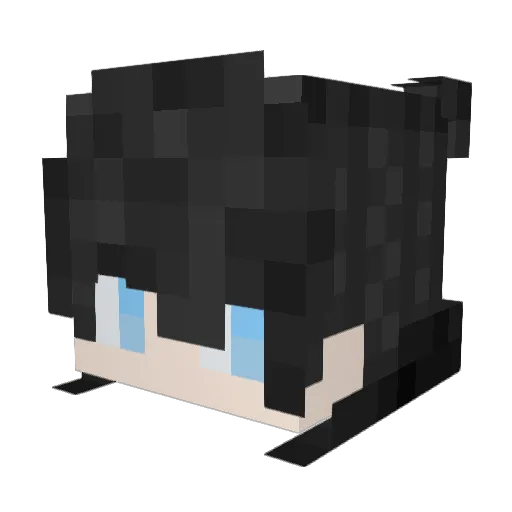 Bai_Gu_Yu Minecraft avatar head, 3D render