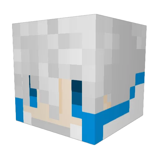 Bai_Liuy Minecraft avatar head, 3D render
