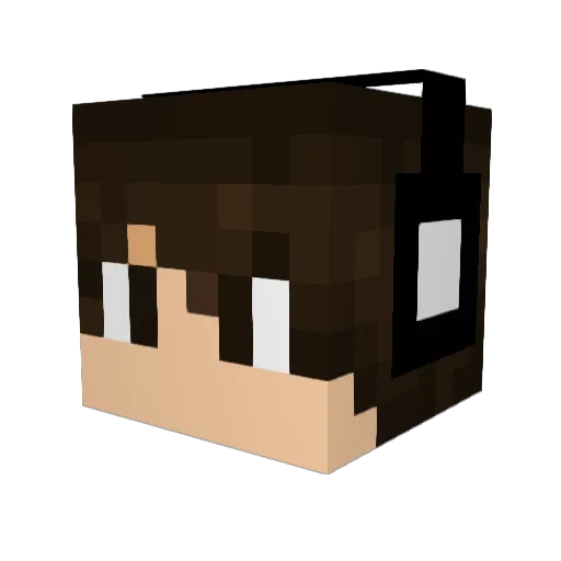 Bai_Nian Minecraft avatar head, 3D render